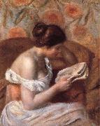 Pierre Auguste Renoir woman reading oil on canvas